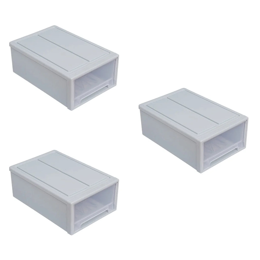 3pcs Drawer Clothes Storage Box Closet Storage Organizer Holder Box for Children Kids RoomNursery Playroom Blue