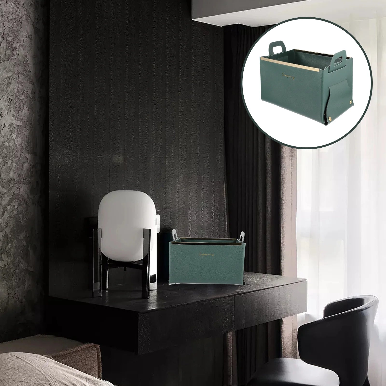 Storage Basket Cube Leather Lightweight Box Home Use Organizer