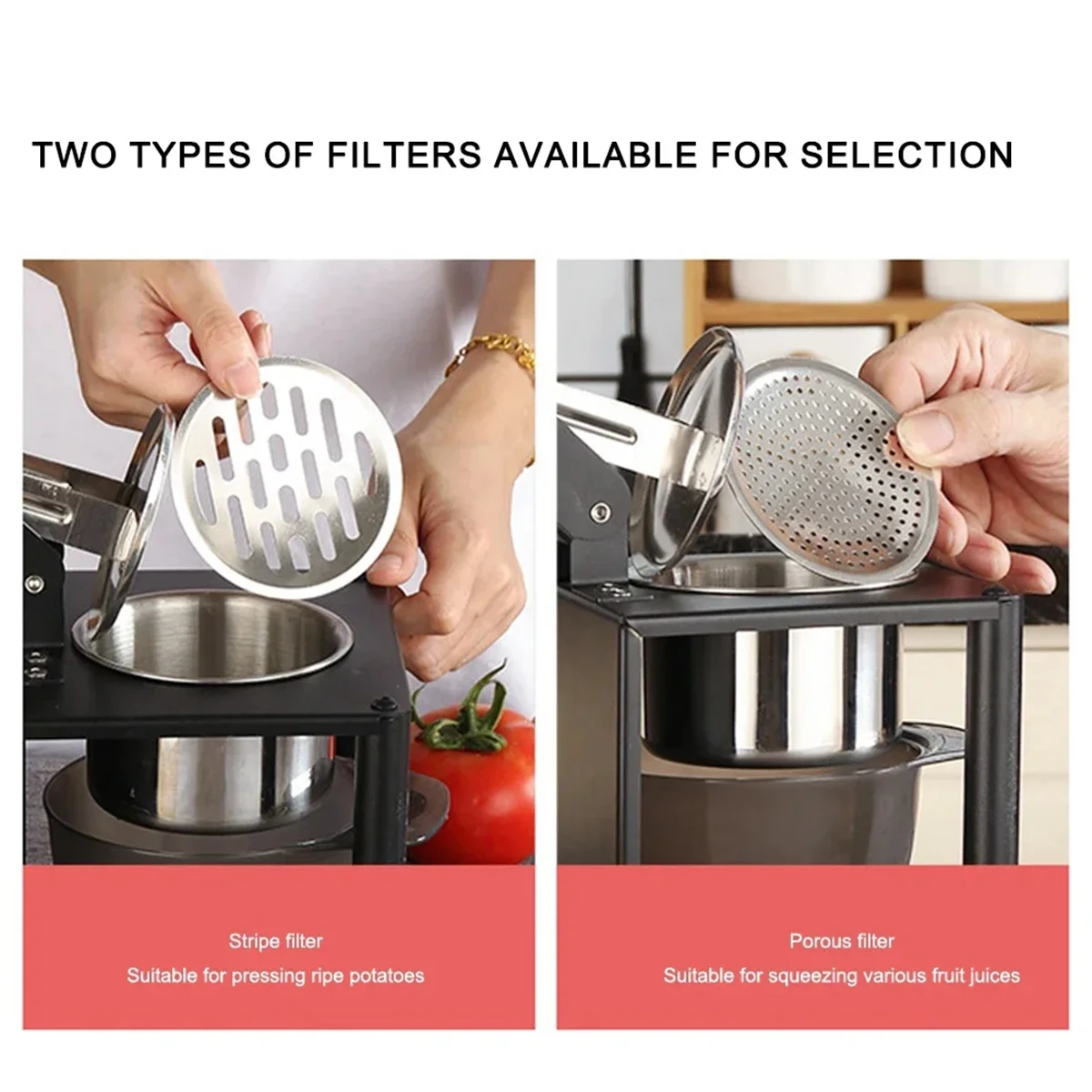 304 Stainless Steel Squeezer Juicer Hand Citrus Manual Juicer Portable Juicer for Kitchen Bar Restaurant