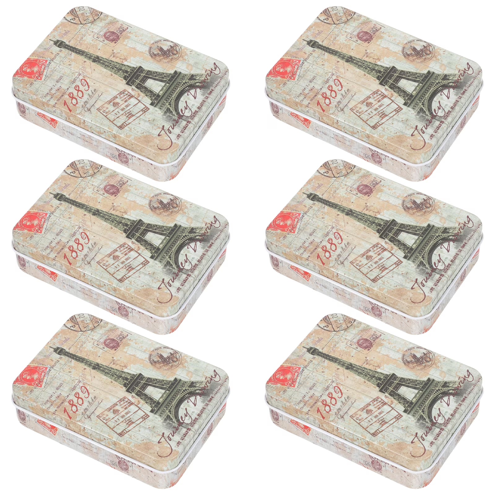 6 Pcs Desktop Storage Boxes Case Pantry Organizers and Clear Greeting Card