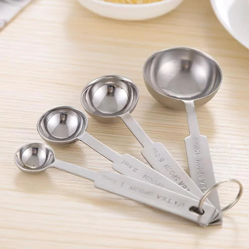 Stainless Steel Measuring Spoons and Measuring Cups Kitchen Tools for Drying and Liquid Ingredients Cooking and Baking Categories Measuring Spoons Measuring Cups Scale Bowls