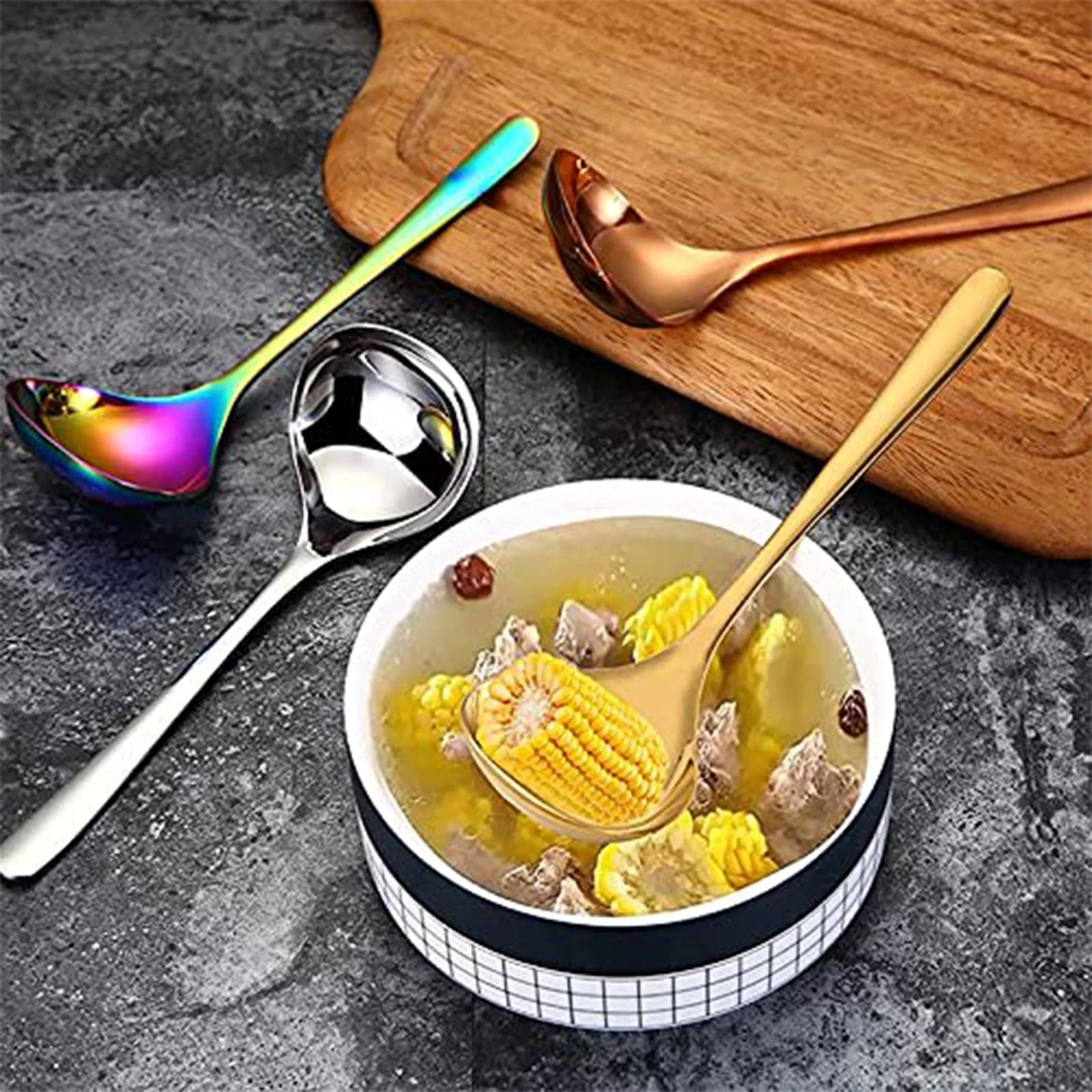 6-Piece Kitchen Utensil Set Stainless Steel Cooking Tools Set Heavy-Duty Kitchen Tool Spatula Set Essential Home Kitchen Gadgets and Accessories