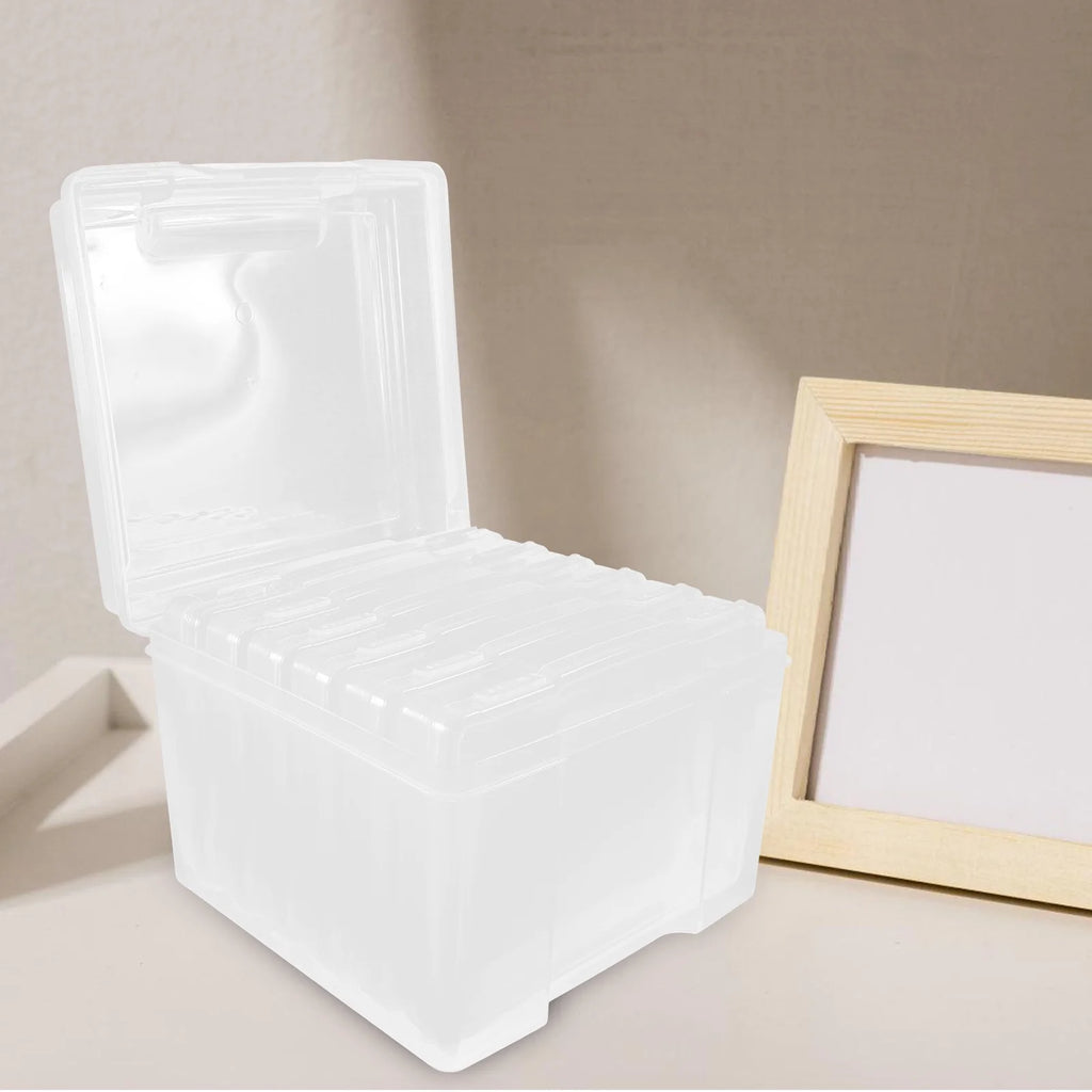 6Pcs Cards Storage Boxes Postcards Photos Organizing Cases Clear Plastic Storage Cases