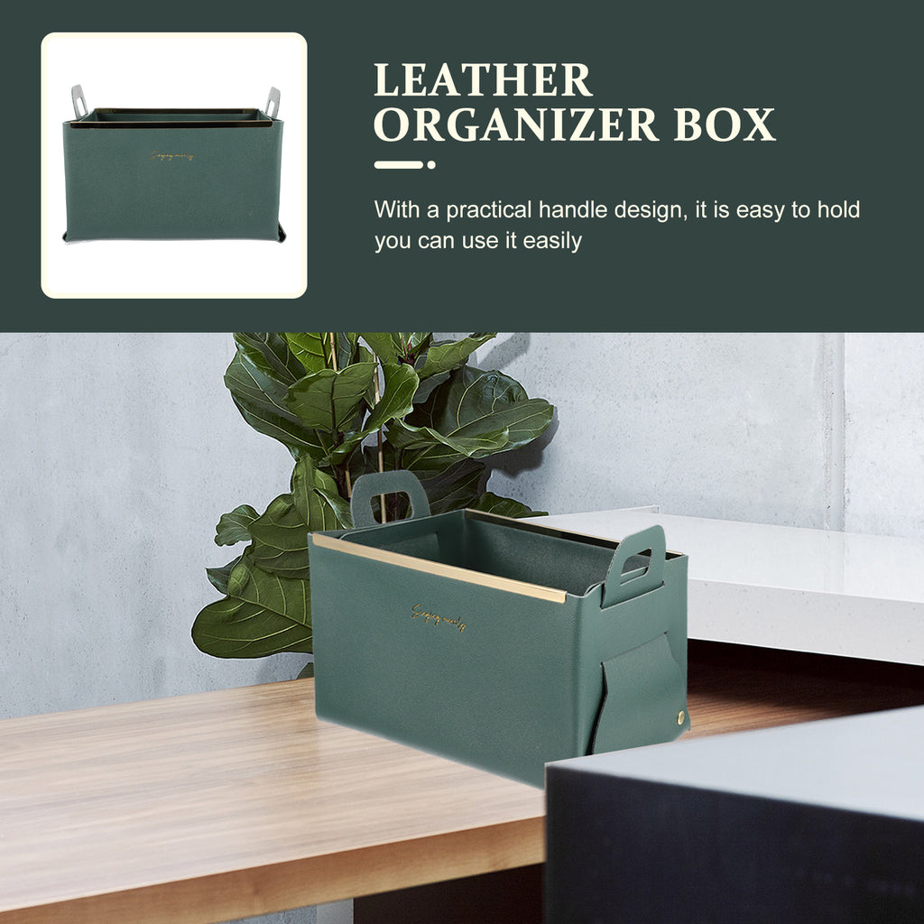 Storage Basket Cube Leather Lightweight Box Home Use Organizer