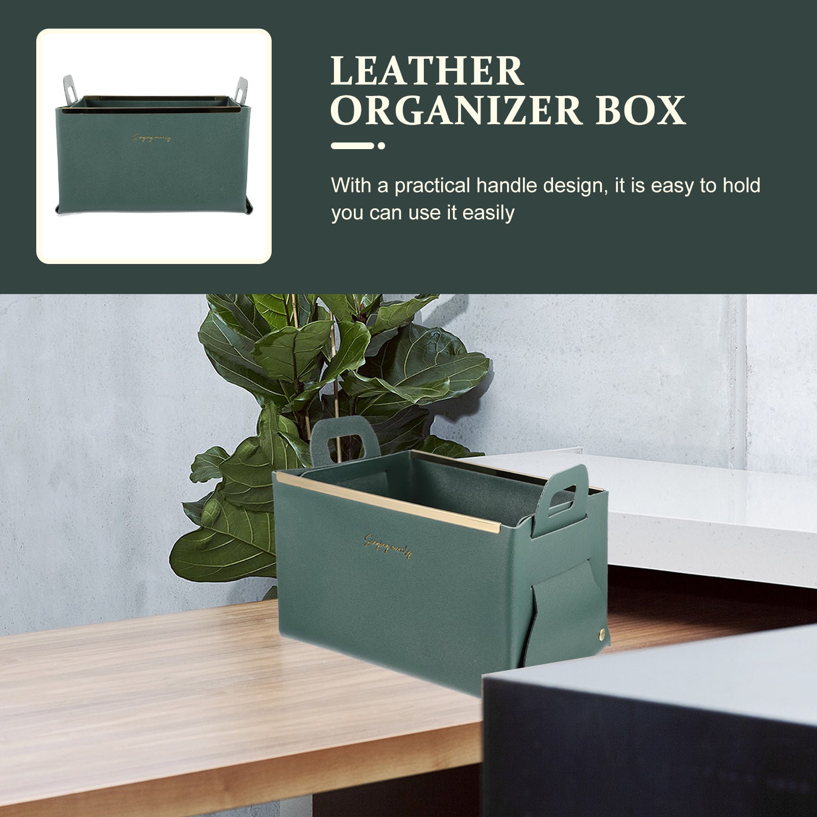 Storage Basket Cube Leather Lightweight Box Home Use Organizer