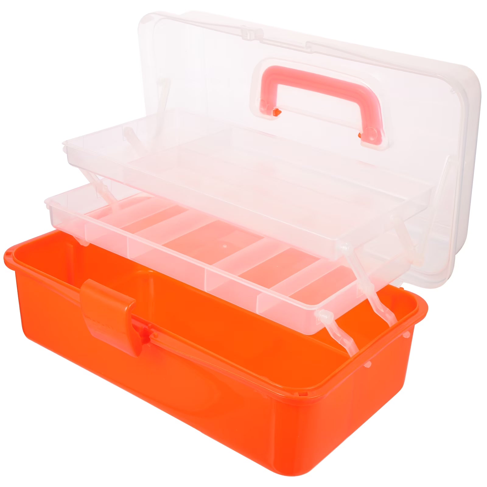 Wicker Three Layer Storage Box Household Tool Box Office 32X17CM Orange