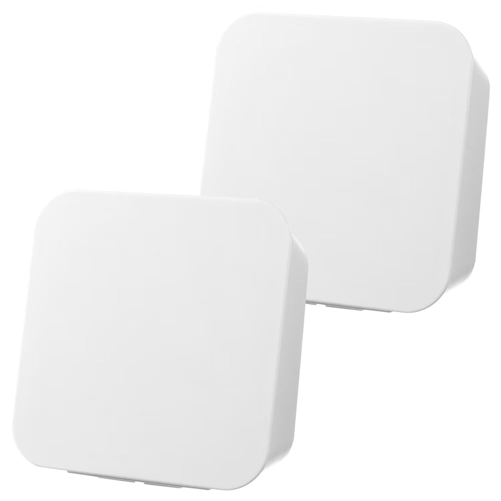 2 Pcs Wall-mounted Boxes Small Apartment Storage Box 14x5.5x14cm White