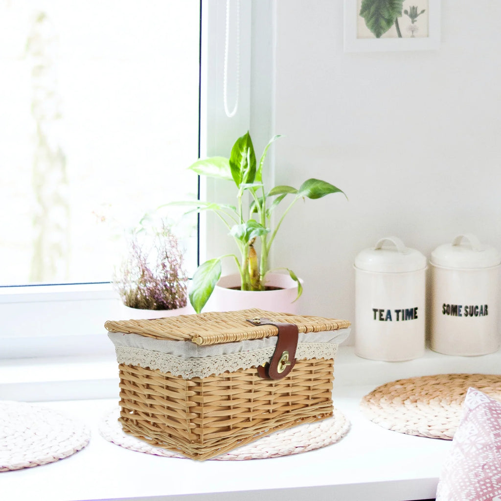 Shelf Storage Boxes Tote Bins for with Lid Toy Organizer Sundries Container
