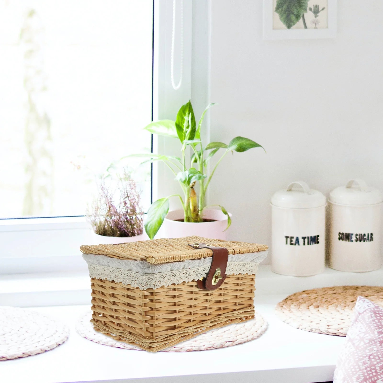 Shelf Storage Boxes Tote Bins for with Lid Toy Organizer Sundries Container