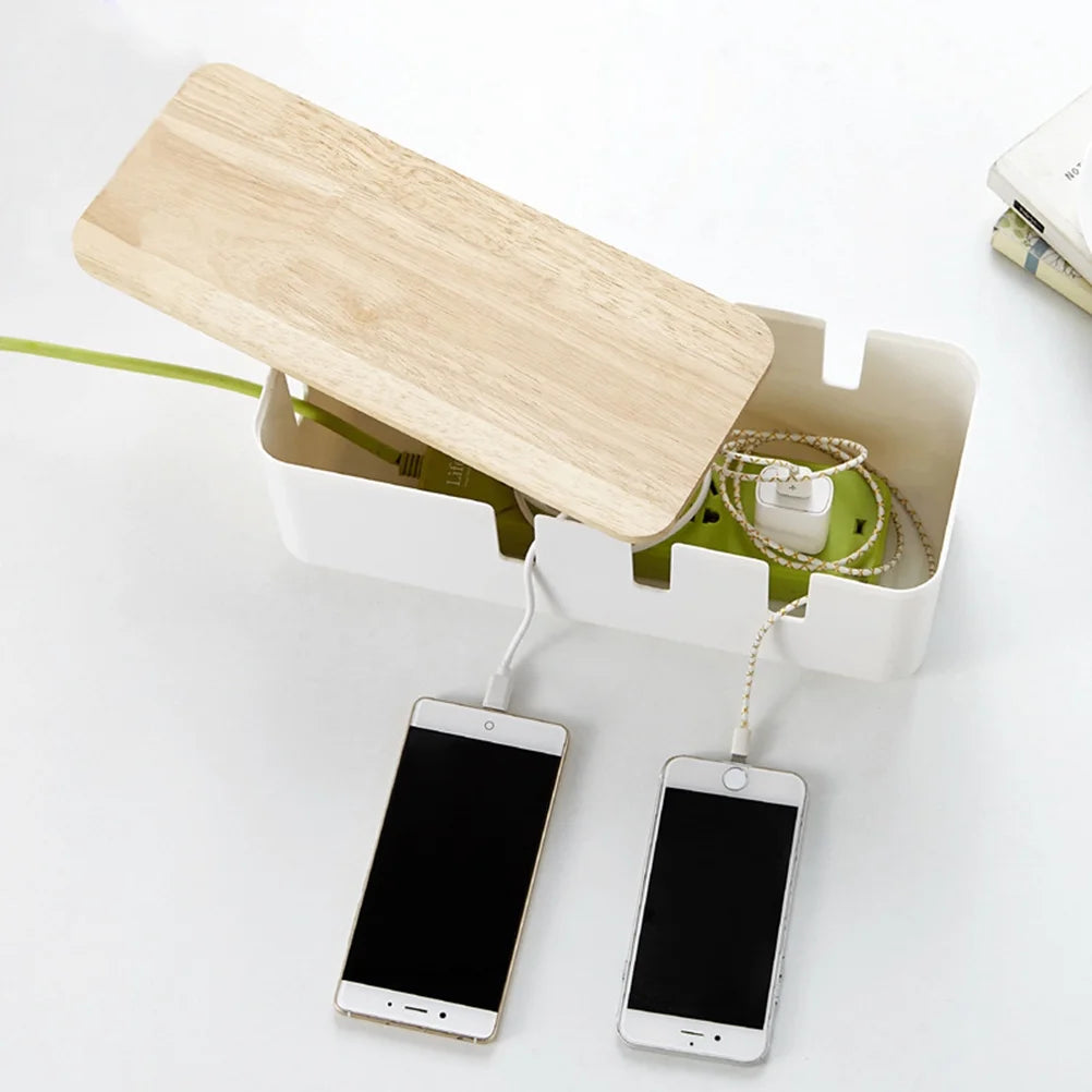 Power Cord Storage Box Cable Travel Organizer Case Organiser The Wire