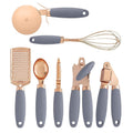 7-Piece Kitchen Gadget Set Copper Coated Stainless Steel Tableware with Soft Touch Handle