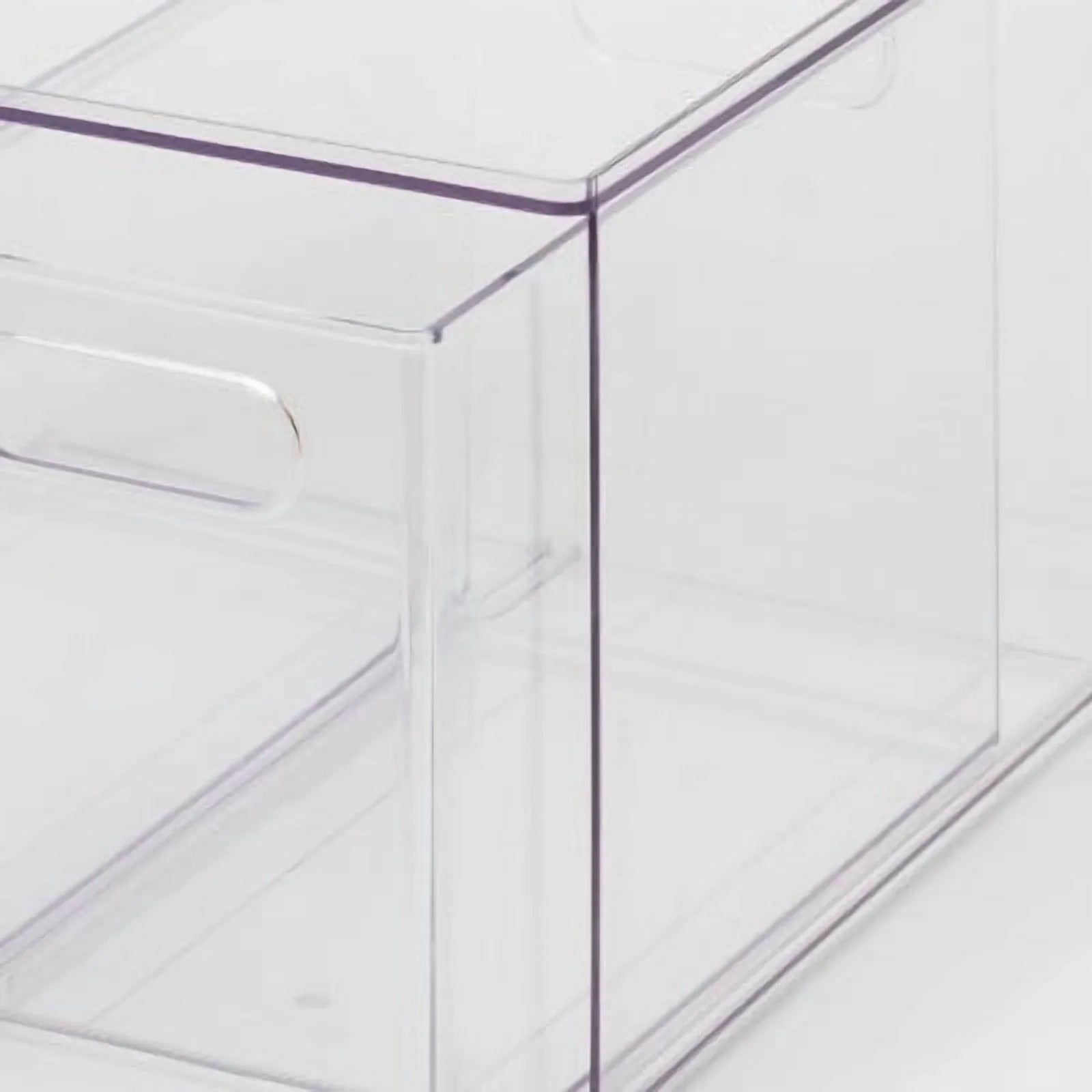 All Purpose 2 Drawer Storage ClearAcrylic Utility Bins,1352 Volume,H 12.6D 12.2