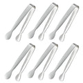 6PCS Mini Small Tiny Tongs 4.25Inch Stainless Steel Small Tongs for Serving Food Kitchen 304stainless Steel