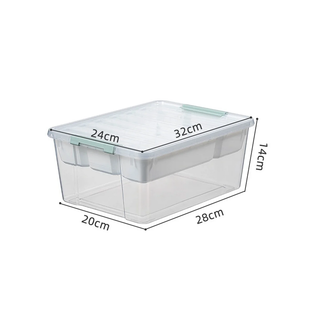 Plastic Stackable Storage Container Bin Box Tote with Lid for Home