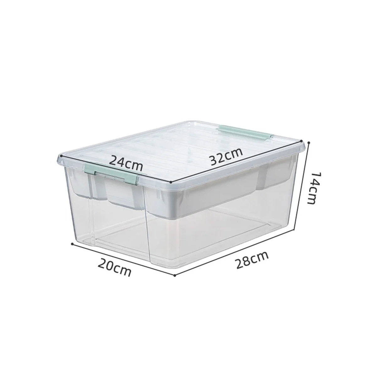 Plastic Stackable Storage Container Bin Box Tote with Lid for Home