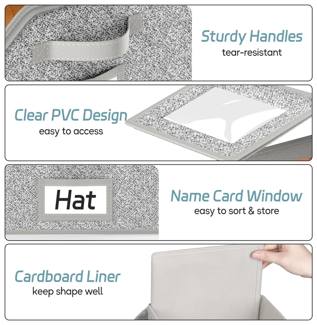 2 Pcs Stackable Hat Storage for Baseball Caps Holds up to 24 Caps Hat Organizer for Closet Sturdy Snapback Boxes for Men with Cardboard Grey