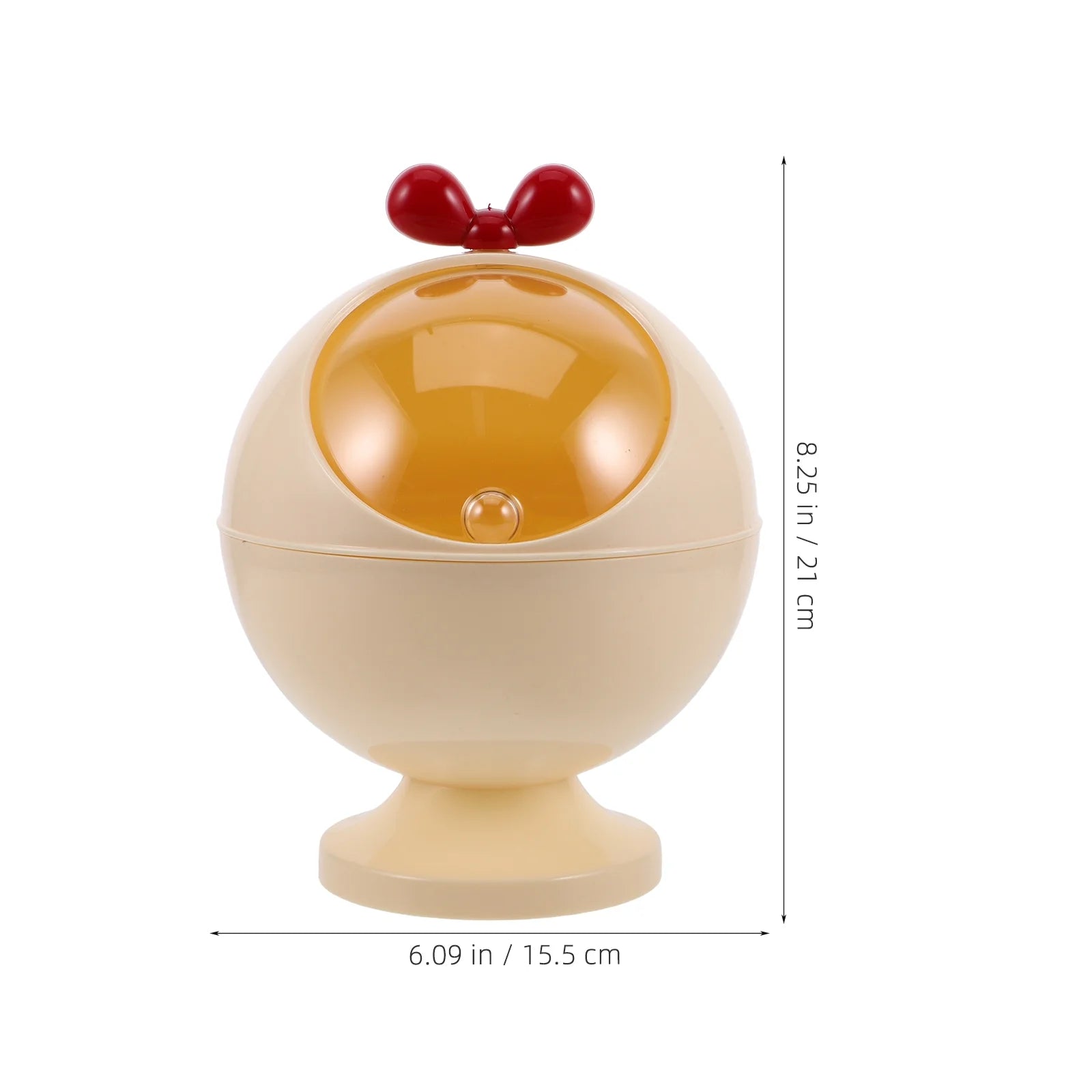 Figurine Decor Hair Accessories Storage Box Baby Miss 21.00X15.50X15.50CM Beige