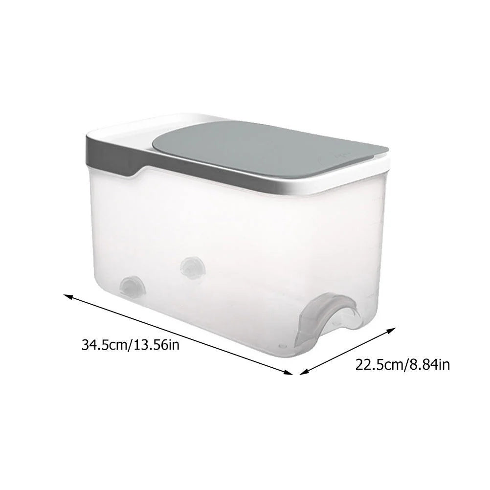 20 Catties Rice Storage Box Jar Cereal Container Dispenser Office Grey