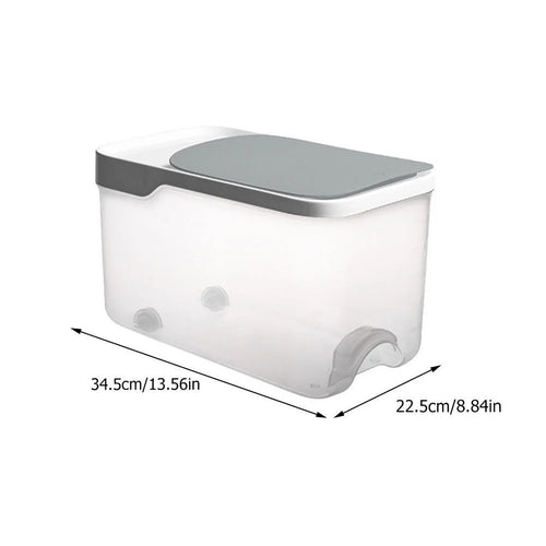 20 Catties Rice Storage Box Jar Cereal Container Dispenser Office Grey