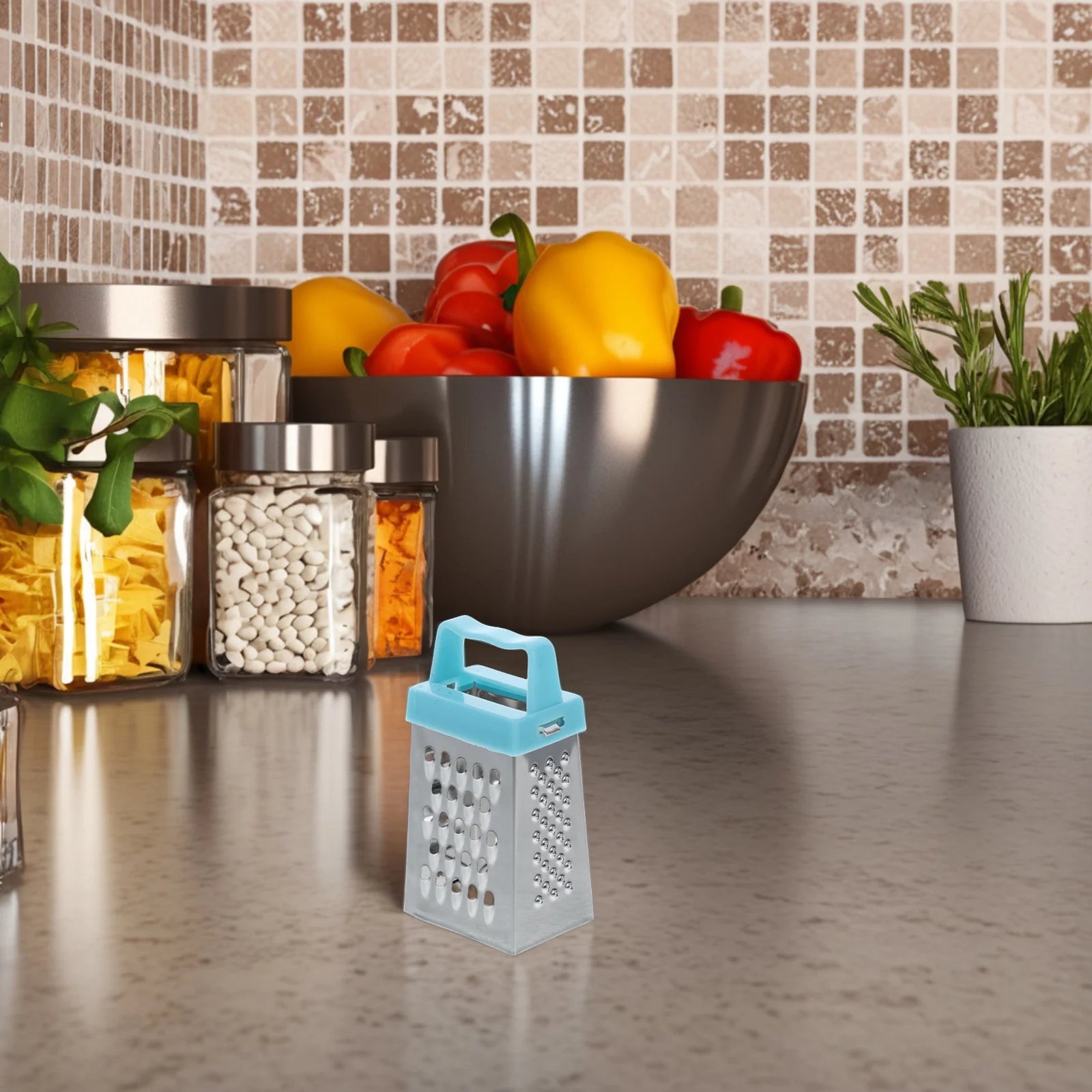 unbranded 6pcs Mini Cheese Grater Stainless Steel Small Box Grater Vegetables Shredder Handheld Kitchen Tool for Slicing Cheese Ginger Potatoes