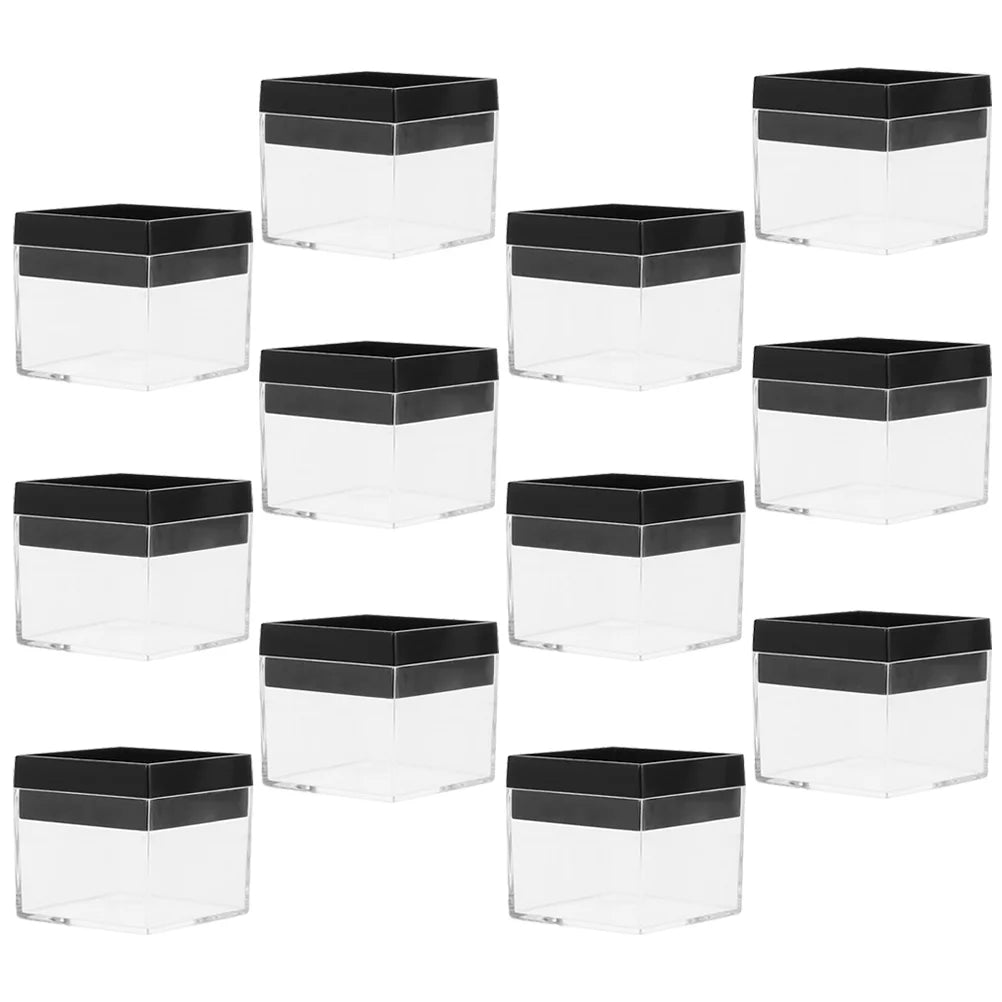 12 Pcs Specimen Boxes Capsules Small Item Storage Box Baby 4.2X4.2X3.3CM