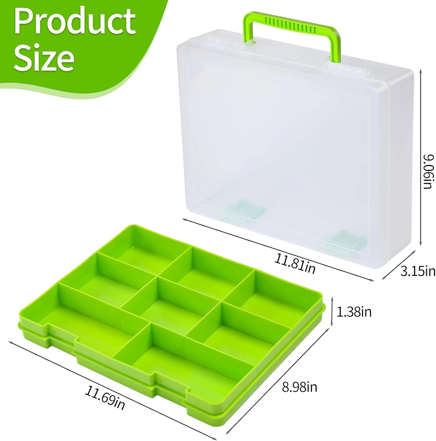 Douorgan Toy Storage Organizer for Lego Stackable Organizer Bins Portable Organizer Containers Storage Box Plastic Case for Bead Bracelet Making DIY Jewelry Nail Charms (Blue)