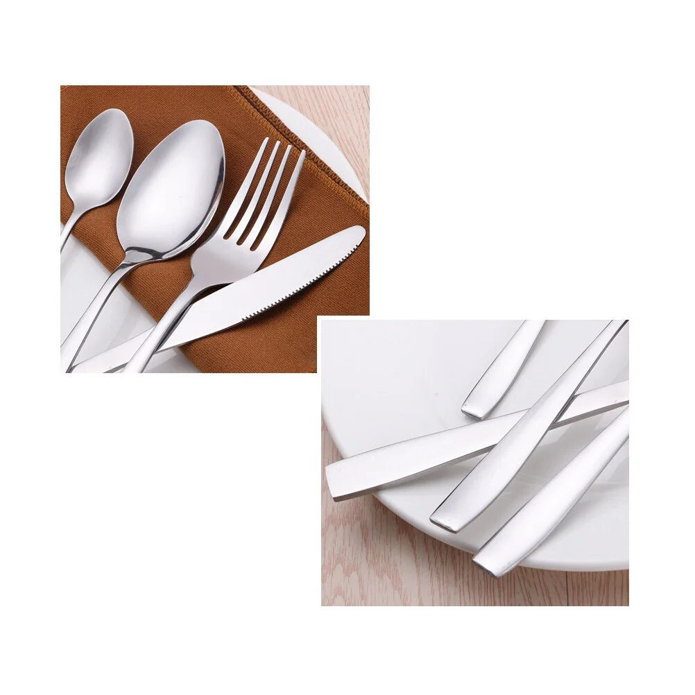 unbranded24 Pcs Stainless Flatware Steel Dish Drying Rack Countertop Cutlery Holder