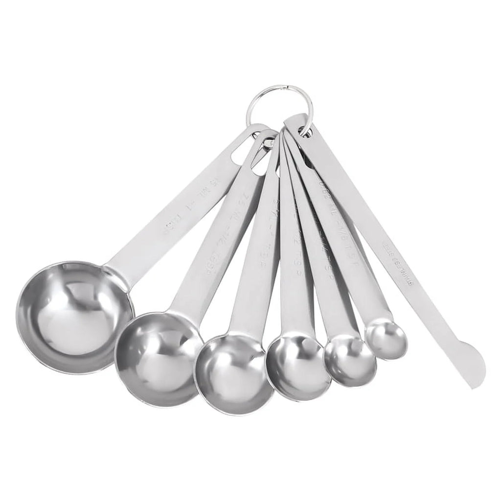 Stainless Steel Measuring Spoons Cups Set Small Tablespoon Teaspoons Set 6 with Bonus C4662