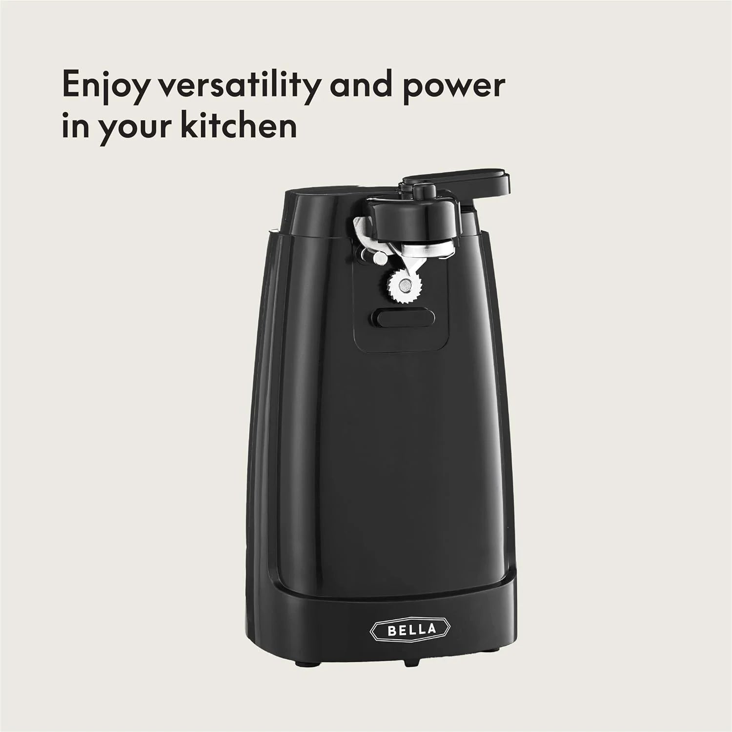 Electric Can Opener and Knife Sharpener Multifunctional Jar and Bottle Opener with Removable Cutting Lever and Cord Storage Stainless Steel Blade