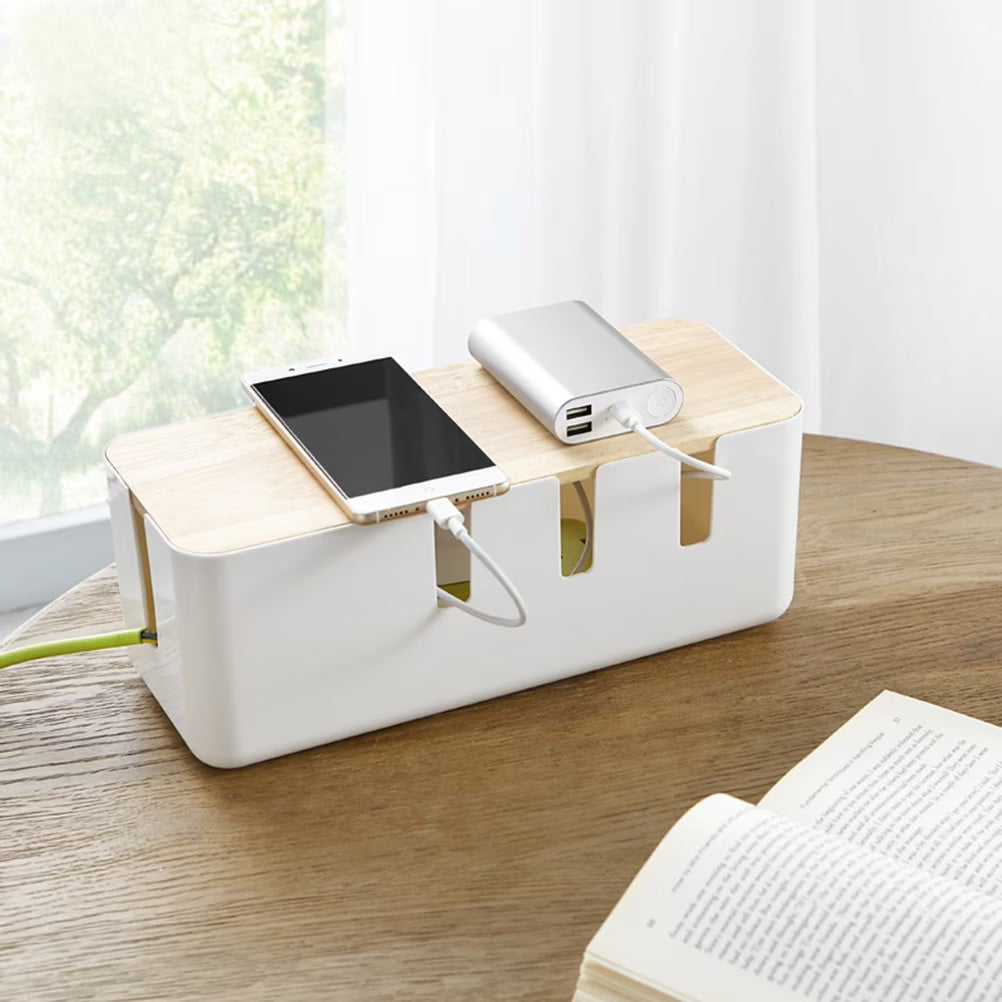 Power Cord Storage Box Wire Cords Travel Organizer Case The