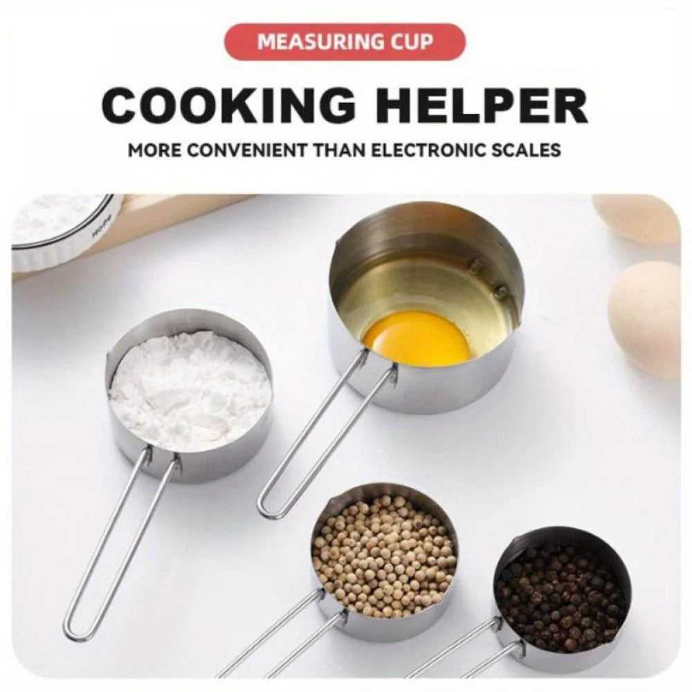 Stainless Steel Measuring Spoons and Measuring Cups Kitchen Tools for Drying and Liquid Ingredients Cooking and Baking Categories Measuring Spoons Measuring Cups Scale Bowls