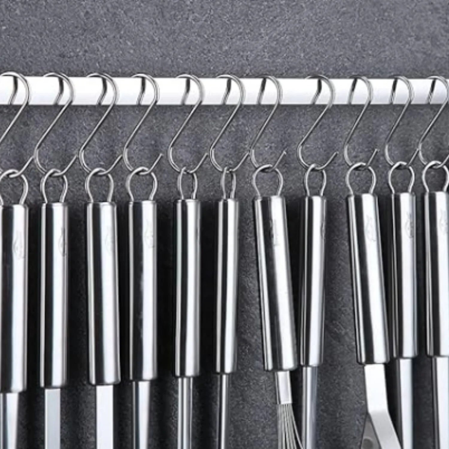 Kitchen Utensils Set 38 Pieces Stainless Steel Cooking Utensils Set Kitchen Gadgets Cookware Kitchen Tool Set with Utensil Holder Rack And Hooks For Hanging Dishwasher Safe