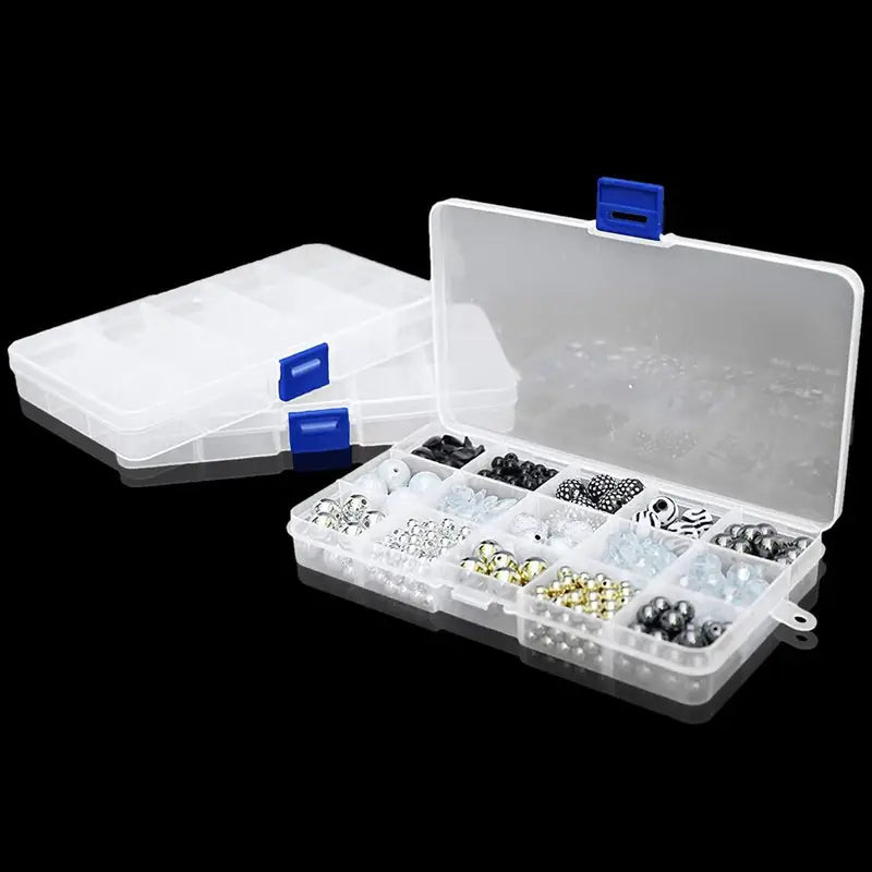 [Clear Jewelry Box] 6pcs Clear Jewelry Box | Plastic Bead Storage Craft Container Earrings Organizer