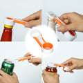 Hiroekza Jar Opener 4-in-1 Grip Bottle Opener Jar Opener - Easily Opens Twists Caps Bottle Caps Canning Lids And Can Tabs Kitchen Gadgets Clearance