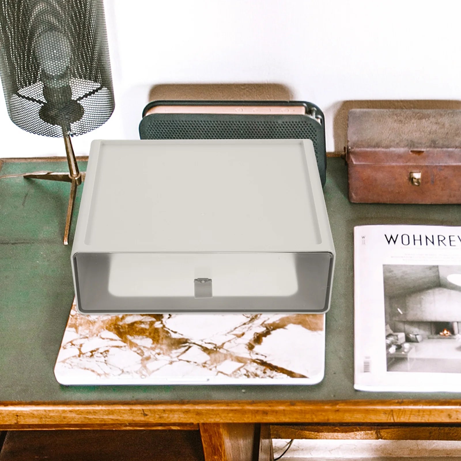 Storage Boxes for Shelves Drawer Stackable Desk Organizer