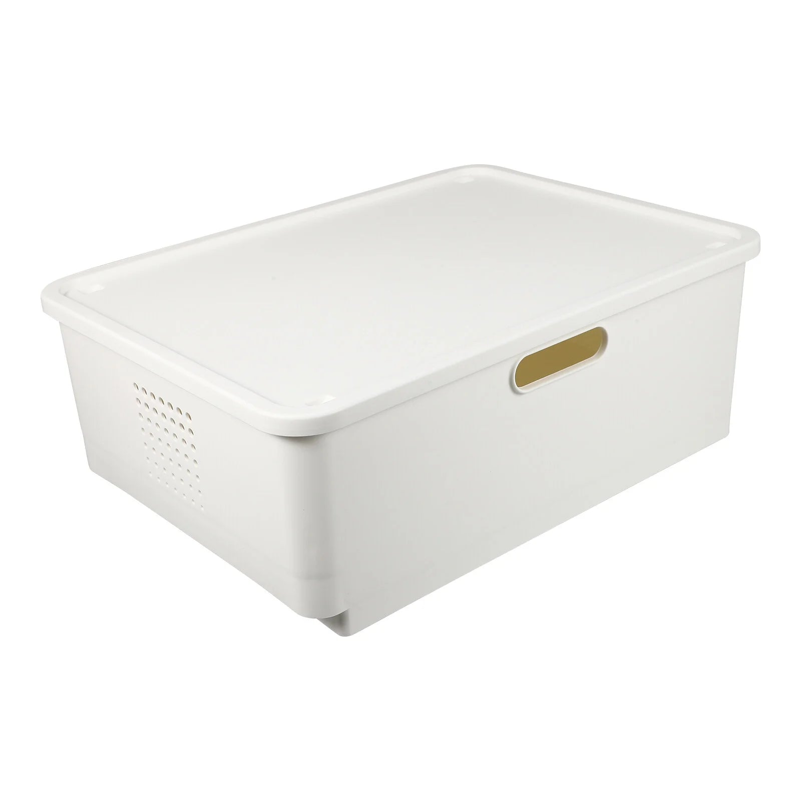 Japanese Storage Box Kitchen Shelves Basket Containers with Lids White