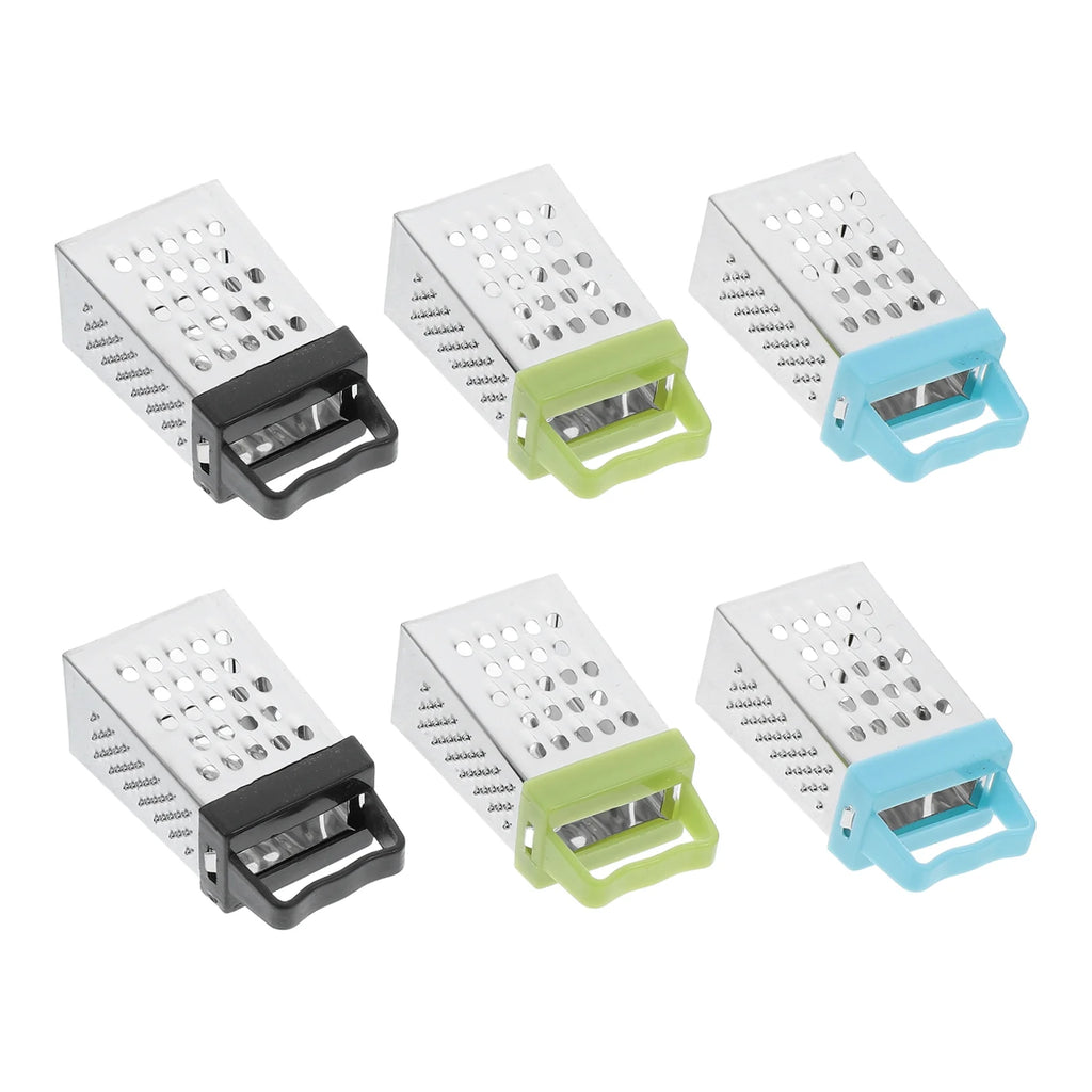 unbranded 6pcs Mini Cheese Grater Stainless Steel Small Box Grater Vegetables Shredder Handheld Kitchen Tool for Slicing Cheese Ginger Potatoes