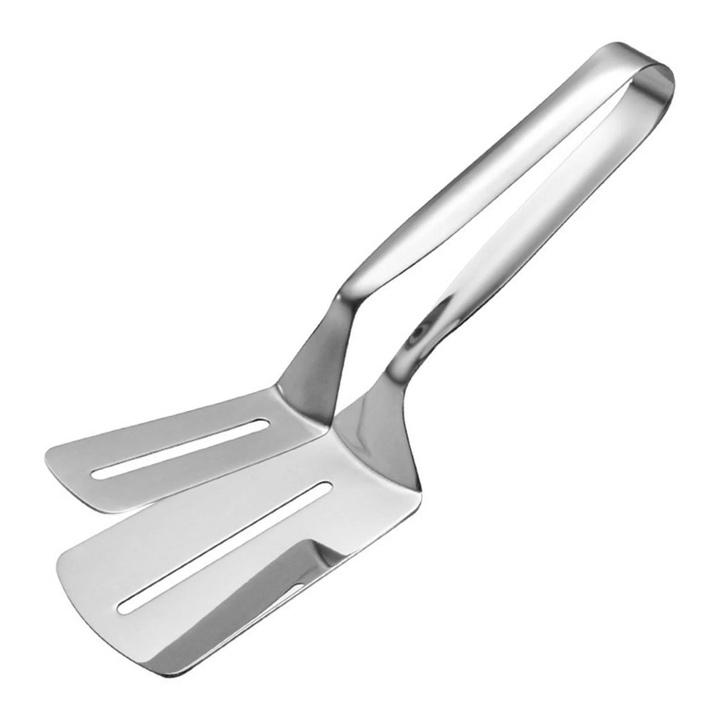 Stainless Steel Double-Sided Shovel Clip Stainless Steel Spatula Kitchen Tongs,Grill Clamp Flipping Spat
