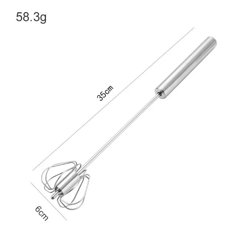 Egg Whisk,2 Pack Stainless Steel Home Kitchen Tool Hand Easy Whisk Egg Beater Manual Mixer Blender for Whisking Beating &amp; Stirring.