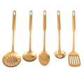 Stainless Steel Kitchen Utensils 5-Piece Cooking Trowel Set Tool Gold