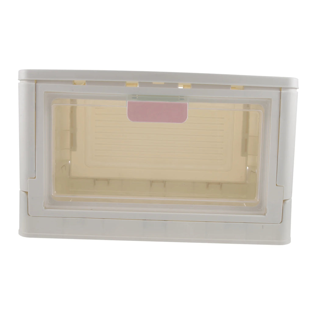 Storage Bins Boxes with Lids Heavy Duty Collapsible Crate Pink