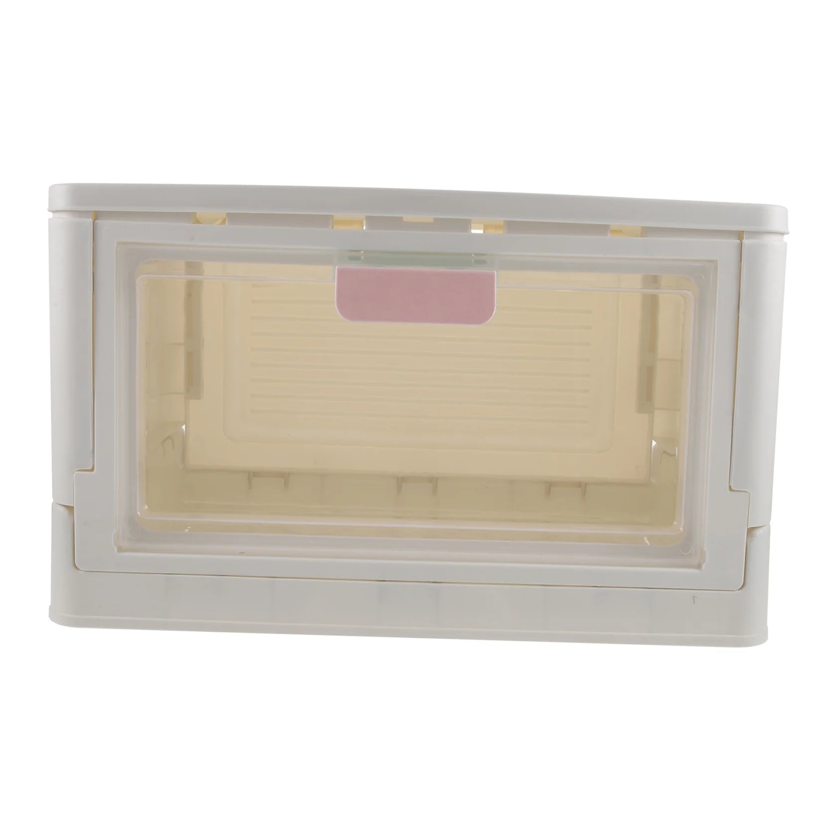 Storage Bins Boxes with Lids Heavy Duty Collapsible Crate Pink