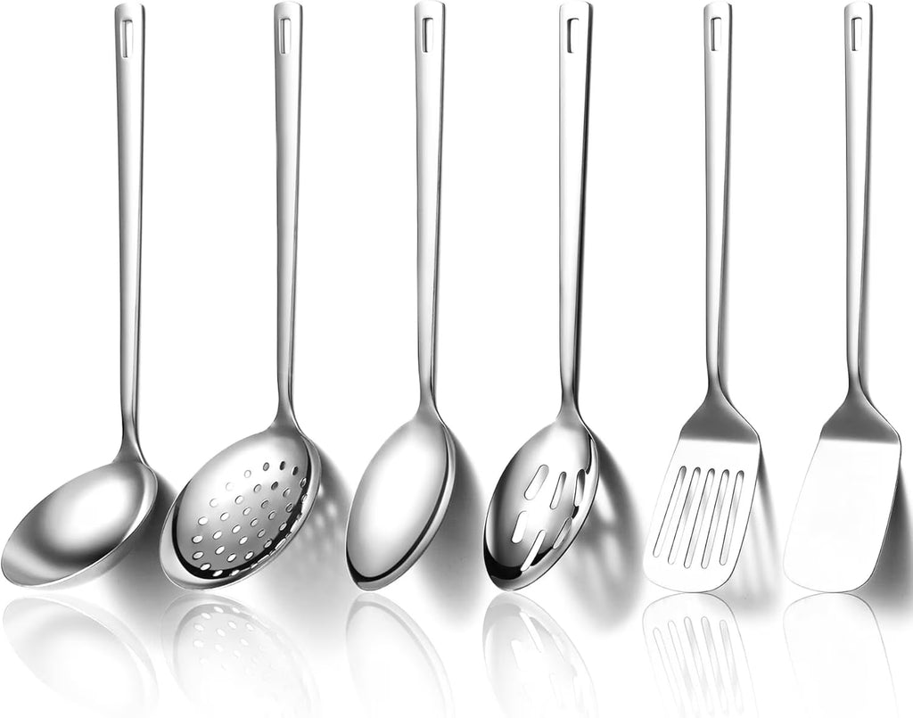 Kitchen Utensils Set 6pcs Stainless Steel Cooking Utensils Set Kitchen Tools Spatulas Set Home Essentials Kitchen Gadgets Accessories