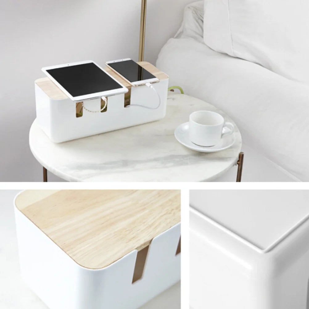 Power Cord Storage Box Cable Travel Organizer Case Organiser The Wire