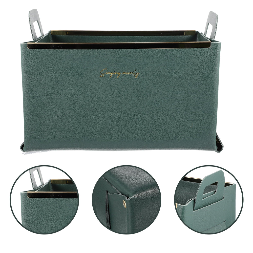 Storage Basket Cube Leather Lightweight Box Home Use Organizer