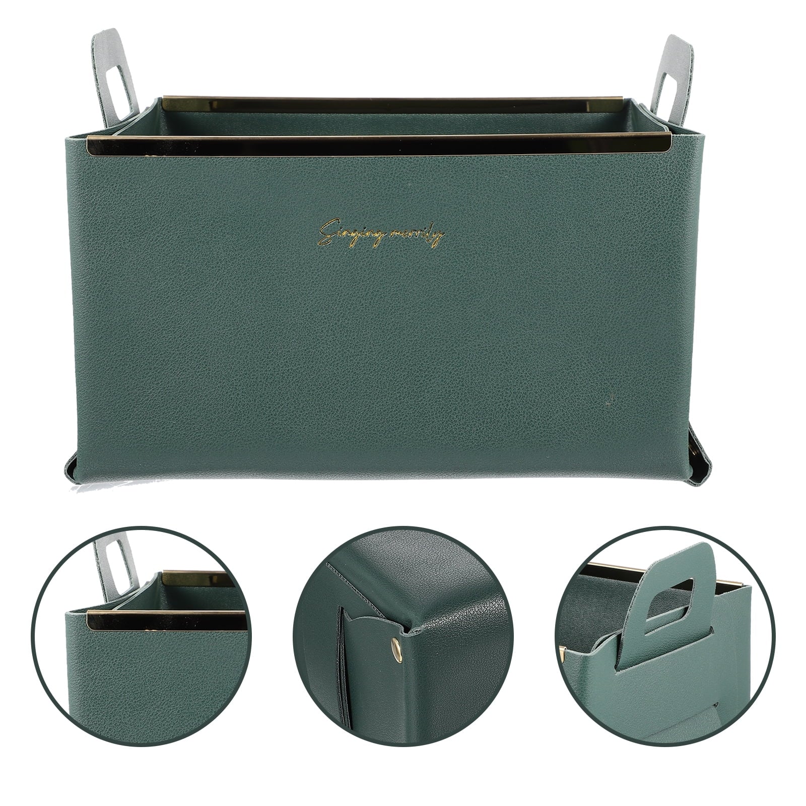 Storage Basket Cube Leather Lightweight Box Home Use Organizer