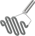 Scratch-resistant silicone potato masher kitchen tool potato masher stainless steel wrapped high quality silicone potato smasher gray