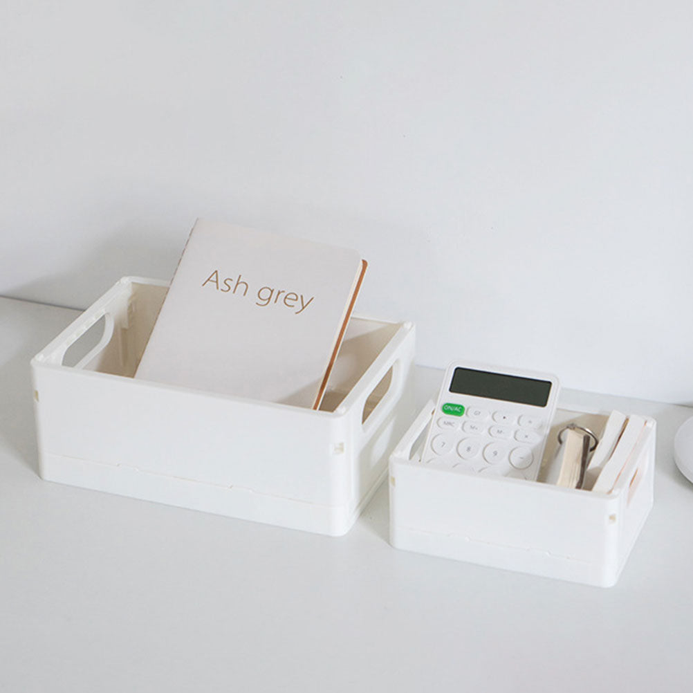 3pcsStorage Basket Collapsible Box Desktop Organizer Multi-purpose Storage Organizer
