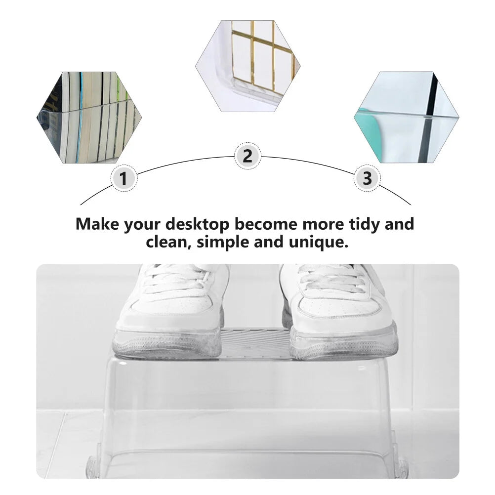 Clear Organizer Drawers Storage Bins Cosmetic Box Sundries Container