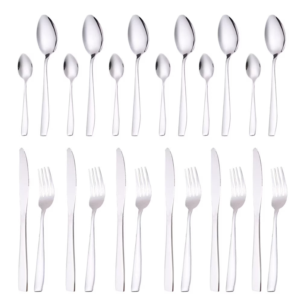 unbranded24 Pcs Stainless Flatware Steel Dish Drying Rack Countertop Cutlery Holder
